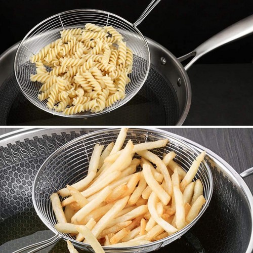 Solid 4 PCS Stainless Steel Fry Oil Strainer Solid 4 PCS Stainless Steel Fry Oil Strainer